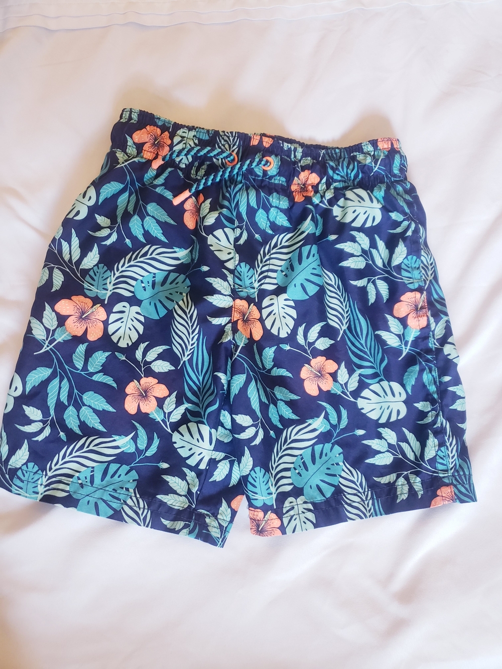 5T Boys Cat & Jack Swim Trunks with Tropical Print